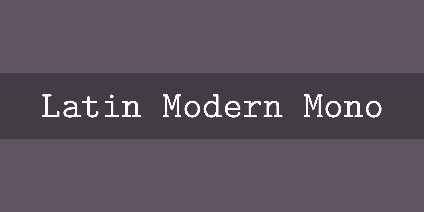 Ejemplo de fuente Latin Modern Mono Light 10 Bold